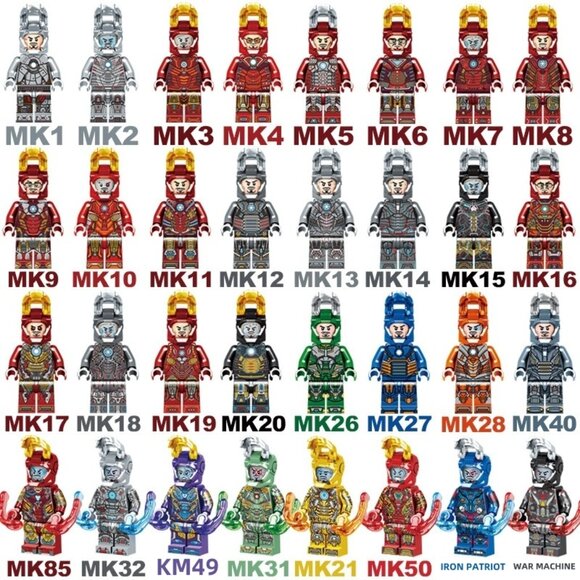 Iron Man Legion Avengers Custom Minifigures Lot of 32 - Picture 8 of 8